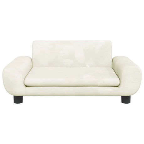 Vidaxl kinderbank 70x45x33 cm fluweel crèmekleurig