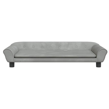 Vidaxl kinderbank 100x50x26 cm fluweel lichtgrijs
