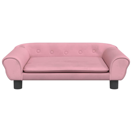 Vidaxl kinderbank 70x45x26 cm fluweel roze