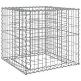 Vidaxx Gabione 70x70x65 cm verzinktes Eisen silberfarben