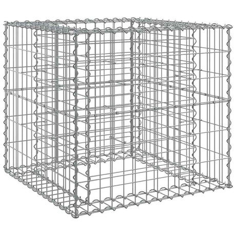 Vidaxx Gabione 70x70x65 cm verzinktes Eisen silberfarben