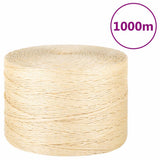 Vidaxl -Seil 3 mm 1000 m 100% Sisal