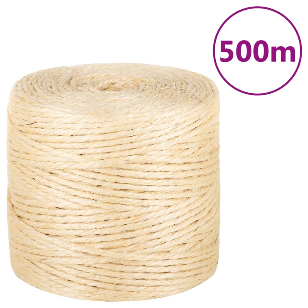 VIDAXL -Seil 4 mm 500 m 100% Sisal