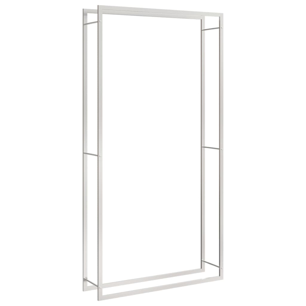 VidaXL Kaminholzregal 110x28x214 cm Edelstahl