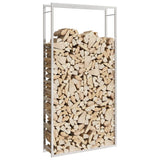 VidaXL Kaminholzregal 110x28x214 cm Edelstahl