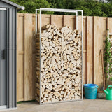 VidaXL Kaminholzregal 110x28x214 cm Edelstahl
