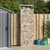 Vidaxx Kaminholzregal 110x28x312 cm Edelstahl