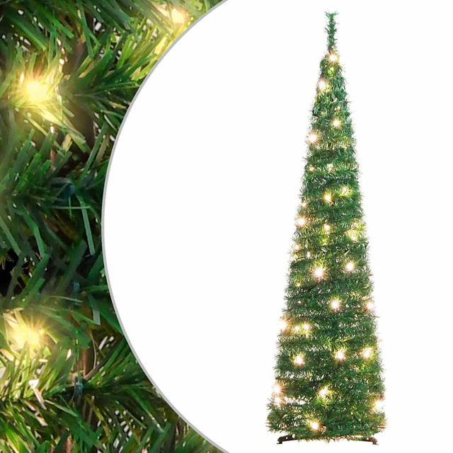 Vidaxx künstlicher Weihnachtsbaum Pop-up 50 LEDs 120 cm grün