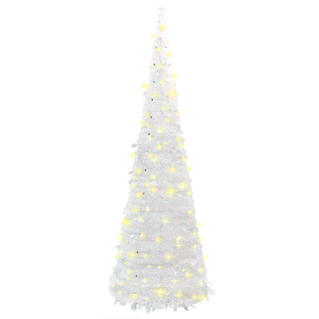 VidaXL Künstlicher Weihnachtsbaum Pop-up 100 LEDs 150 cm Weiß