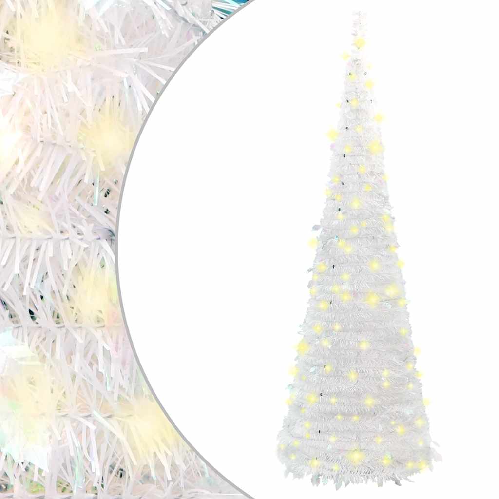 VidaXL Künstlicher Weihnachtsbaum Pop-up 200 LEDs 210 cm Weiß