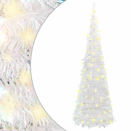 VidaXL Künstlicher Weihnachtsbaum Pop-up 200 LEDs 210 cm Weiß