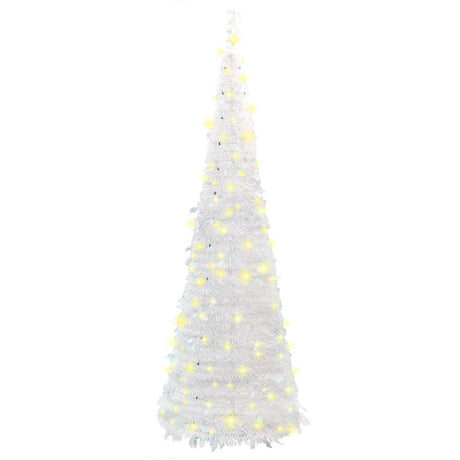 VidaXL künstlicher Weihnachtsbaum Pop-up 200 LEDs 210 cm weiß