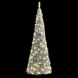 VIDAXL KUNSTKERSTBOOM POP-up mit Schnee 150 LEDs 180 cm