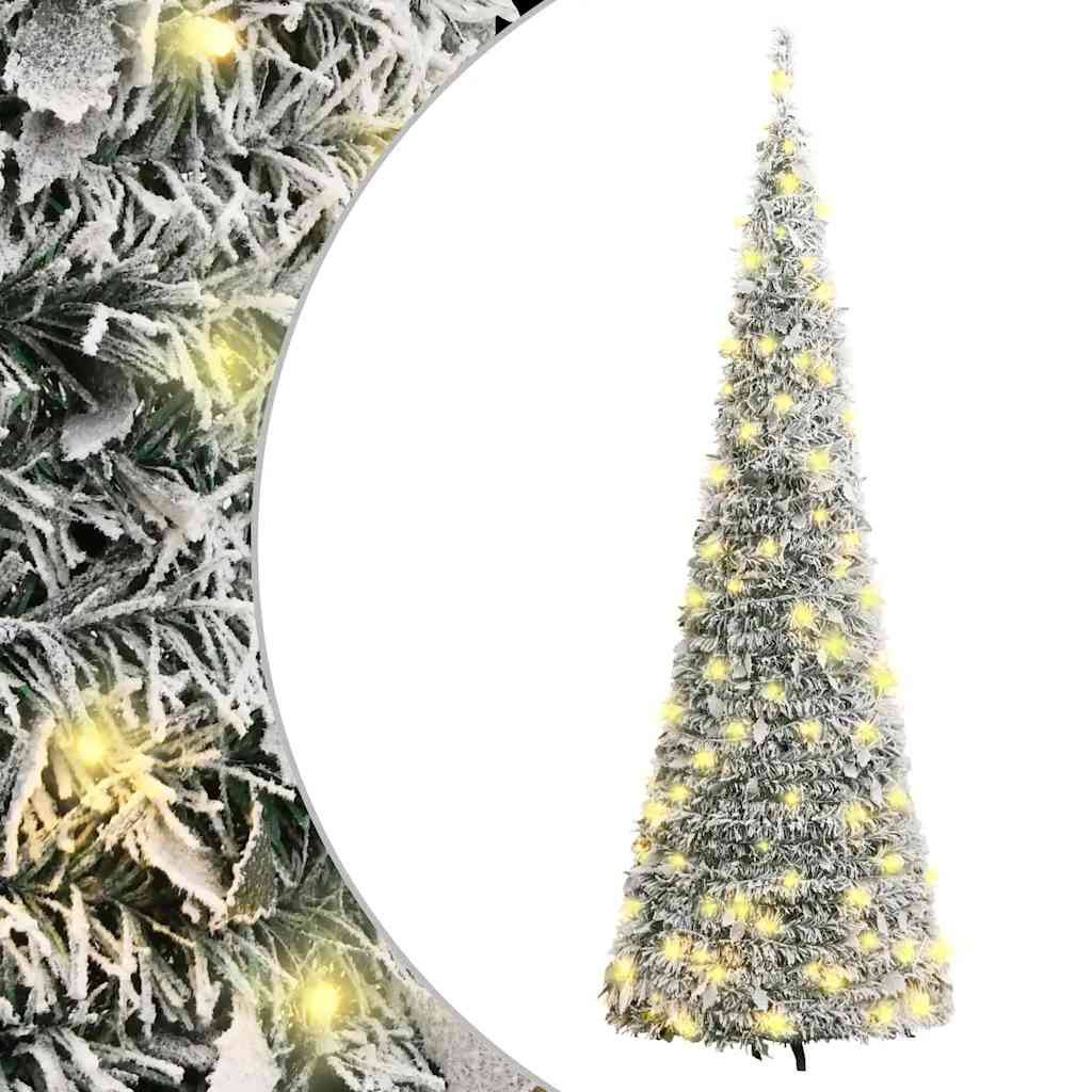 VidaXL Künstlicher Weihnachtsbaum Pop-up mit Schnee 200 LEDs 210 cm