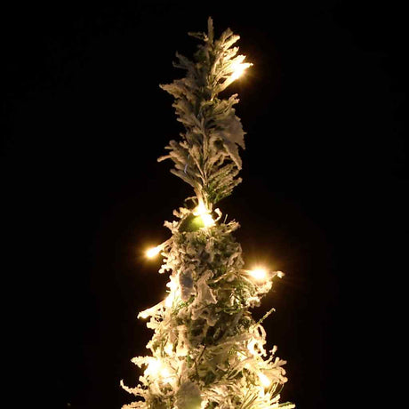 VidaXL Künstlicher Weihnachtsbaum Pop-up mit Schnee 200 LEDs 210 cm