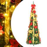 Vidaxx künstlicher Weihnachtsbaum Pop-up 100 LEDs 150 cm grün