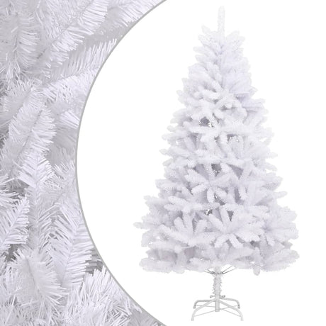 VidaXL Künstlicher Weihnachtsbaum mit Scharnieren mit Ständer 210 cm weiß