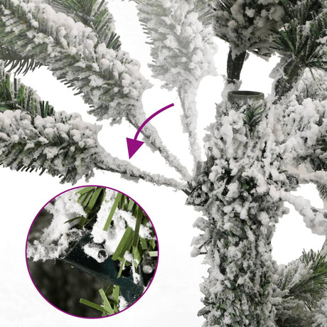 Vidaxx künstlicher Weihnachtsbaum mit Scharnieren und Schnee 180 cm