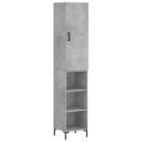 Vidaxl hoge kast 34,5x34x180 cm bewerkt hout betongrijs