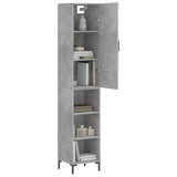 Vidaxl hoge kast 34,5x34x180 cm bewerkt hout betongrijs