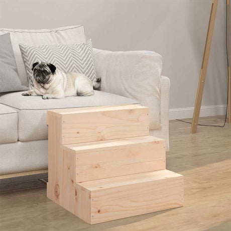 VIDAXL PET -Treppe 40x37,5x35 cm Festkiefer