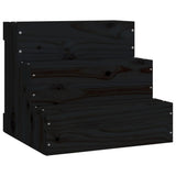 Vidaxl Pet Treppe 40x37,5x35 cm Festkiefer Holz schwarz