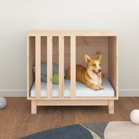 Vidaxxl Hundehütte 70x50x62 cm massives Kiefernholz