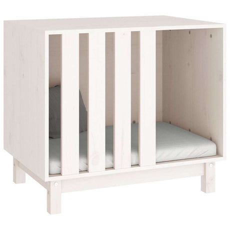 Vidaxl Hund Loft 70x50x62 cm Festkiefer weiß