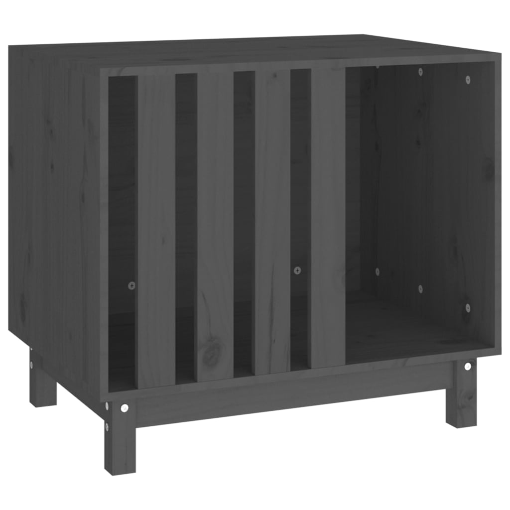 VidaXL Hundehütte 70x50x62 cm massives Kiefernholz grau