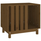 VidaXL Hundehütte 70x50x62 cm massives Kiefernholz honigbraun