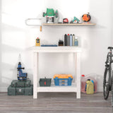 Vidaxx Werkbank 80x50x80 cm massives Kiefernholz weiß
