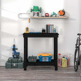 Vidaxx Werkbank 80x50x80 cm massives Kiefernholz schwarz