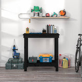 Vidaxx Werkbank 80x50x80 cm massives Kiefernholz schwarz