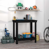 Vidaxx Werkbank 80x50x80 cm massives Kiefernholz schwarz