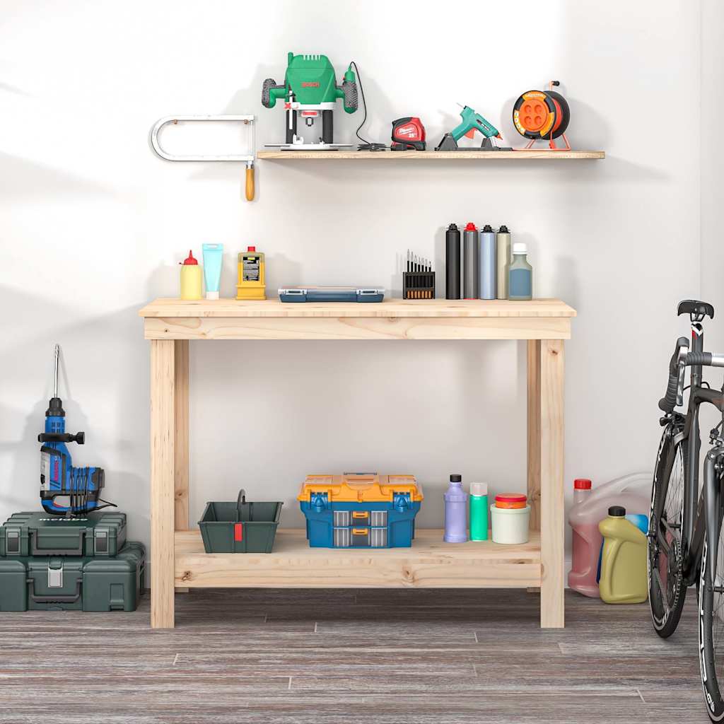 Vidaxx Werkbank 110x50x80 cm massives Kiefernholz