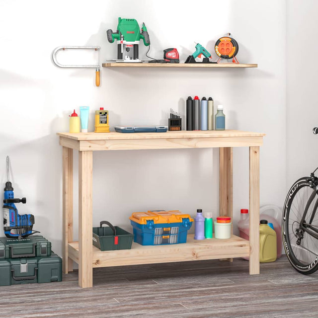 Vidaxx Werkbank 110x50x80 cm massives Kiefernholz