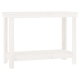 Vidaxl Workbench 110x50x80 cm Festkiefer weiß