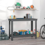 Vidaxl Workbench 110x50x80 cm Festkiefergrau
