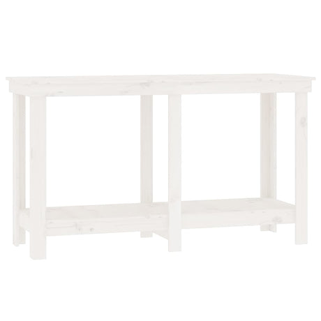 Vidaxx Werkbank 140x50x80 cm massives Kiefernholz weiß
