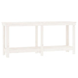 Vidaxl Workbench 180x50x80 cm Festkiefer weiß