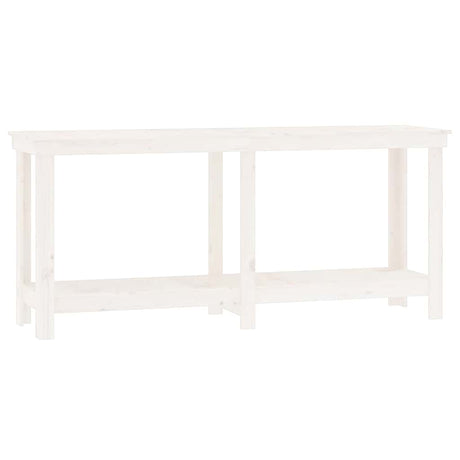 Vidaxl Workbench 180x50x80 cm Festkiefer weiß