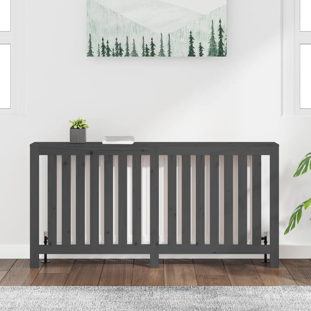 VIDAXL -Radiatorkonstruktion 169 x 19 x 84 cm Festkiefergrau