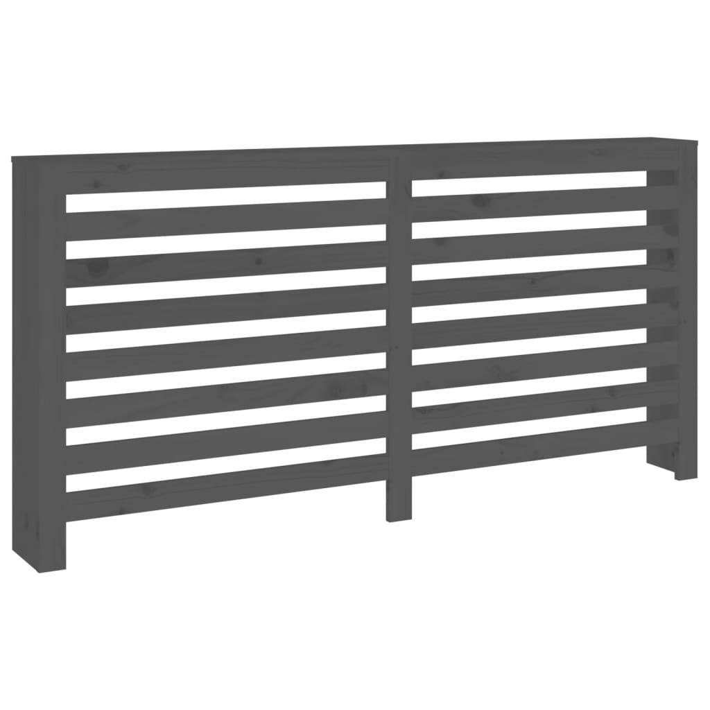 Vidaxx Heizkörperverkleidung 169x19x84 cm massives Kiefernholz grau