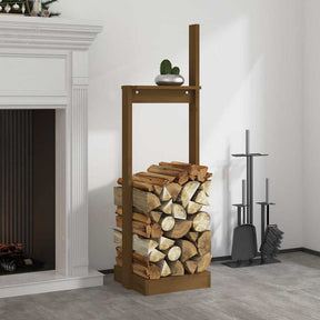 Vidaxl Holzblockhalter 33,5x30x110 cm Festkiefer Honigbraun