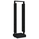 VidaXL Holzhalter 33,5x30x110 cm massives Kiefernholz schwarz