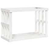 Vidaxx Holzscheithalter 108x52x74 cm massives Kiefernholz weiß