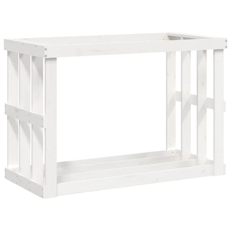 Vidaxx Holzscheithalter 108x52x74 cm massives Kiefernholz weiß