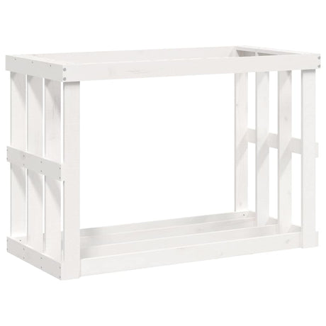 Vidaxx Holzscheithalter 108x52x74 cm massives Kiefernholz weiß