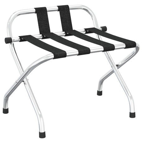 Vidaxl -Gepäckregal mit Rückenlehne 56x39x52 cm silberfarben