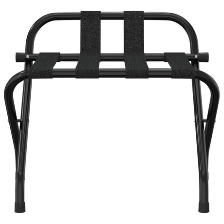 VIDAXL -Gepäckträger mit Rückenlehne 56x39x52 cm schwarz